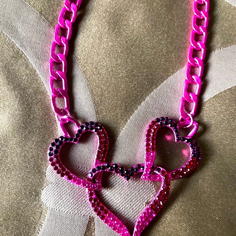Pink necklace and earrings set beautiful colors